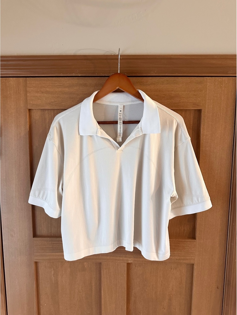 Lululemon Swiftly Tech Relaxed-Fit Polo Shirt in White Women’s size 14 LW3GMJS - Picture 2 of 14